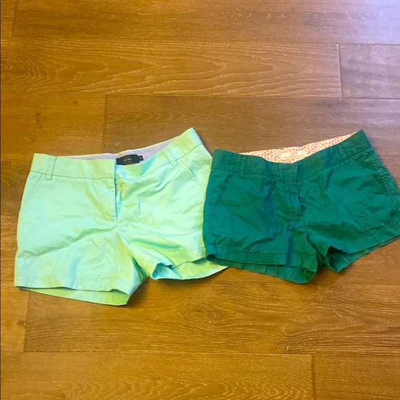 J. Crew Pants - New J.Crew Chino Green Turquoise Shorts Short Lot Broken In Resort Summer 8 M
